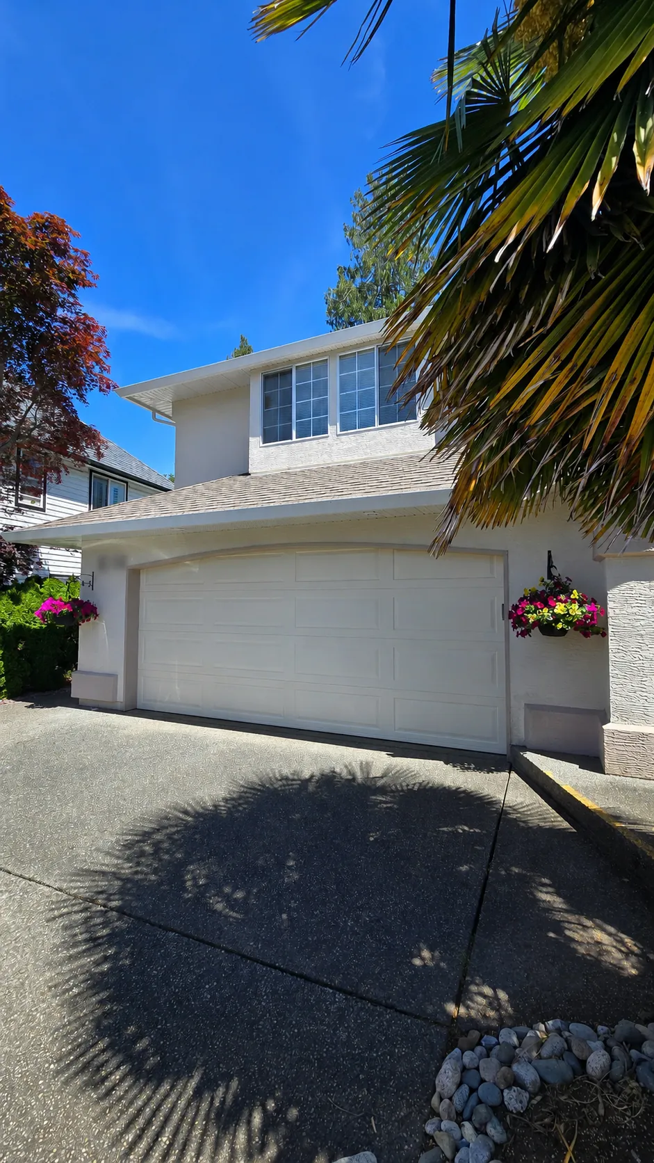 16x7 almond garage door installation